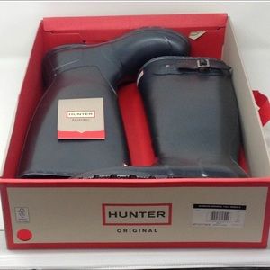 NWT Hunter Original Tall Rain Boot in Nebula Black